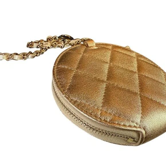 Chanel Metallic Gold Quilted Mini Bag Duo - Picture 10 of 10